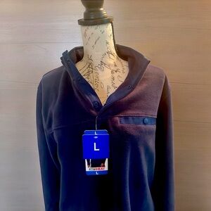 NWT 32 Degrees Heat Blue pullover fleece Large